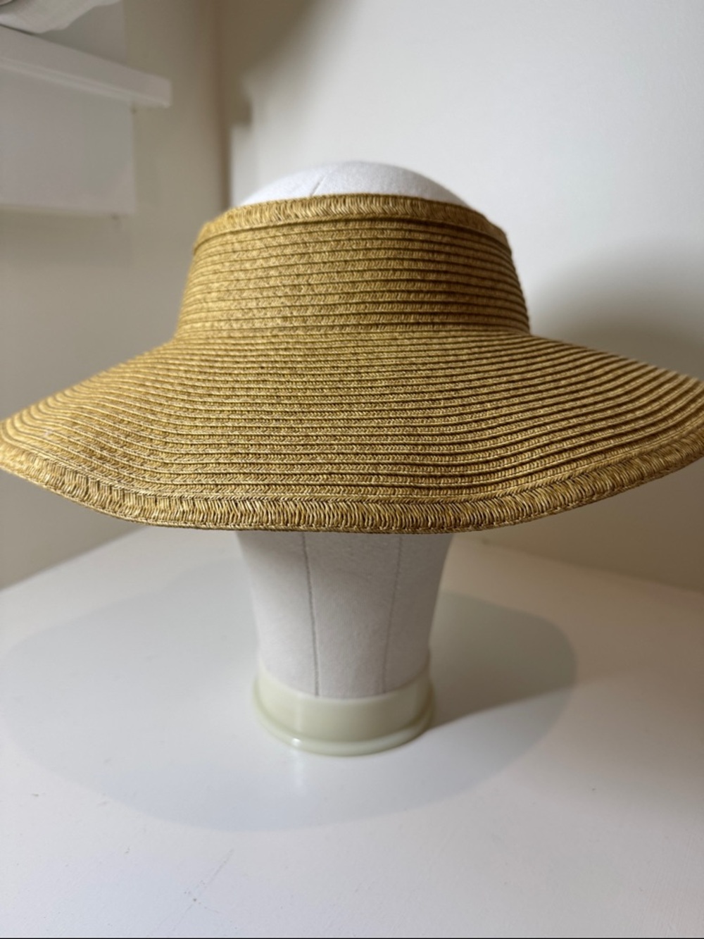 San Diego tan packable open crown sun hat. OS.